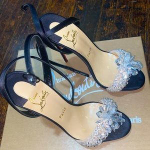 Christian Louboutin Crystal Queen Crepe Satin
